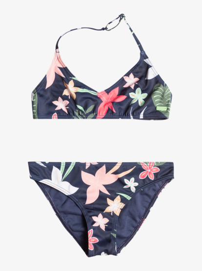 Roxy Vacay For Life Crop Top Bikini-Mood Indigo