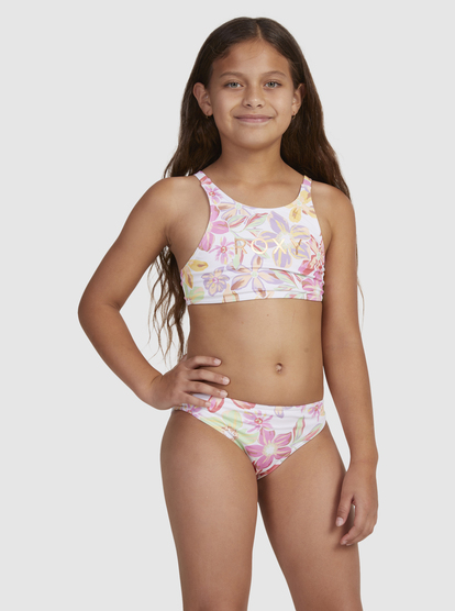 0 Girl's 7-16 Tropical Time Crop Two Piece Bikini Set  ERGX203489 Roxy