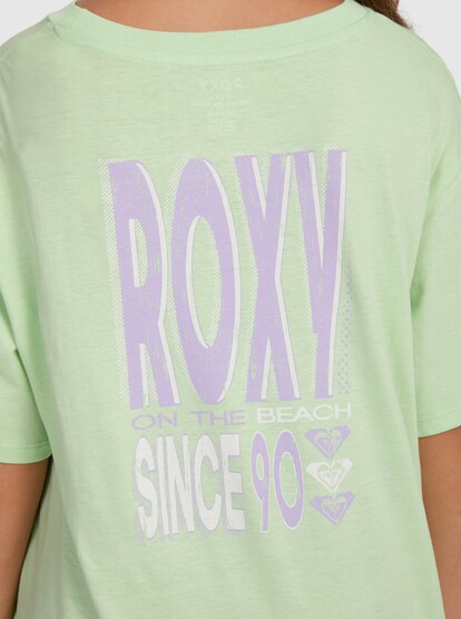 4 Gone To California - T-shirt oversize pour Fille 10-16 Vert ERGZT03958 Roxy