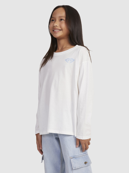 3 Girls Clap Your Hands A Long Sleeve T-Shirt White ERGZT03997 Roxy