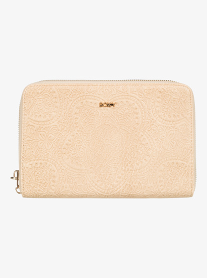 0 Magic Happens Large Zip-around Wallet Beige ERJAA04147 Roxy