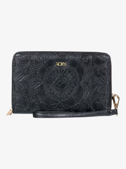 1 Womens Back In Brooklyn Zip-Around Wallet Black ERJAA04244 Roxy