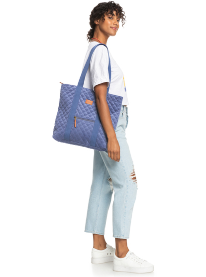 1 Fresh Oasis - Corduroy Tote Bag for Women Blue ERJBP04693 Roxy