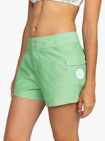 7 New Fashion 3" - Board Shorts for Women Green ERJBS03282 Roxy