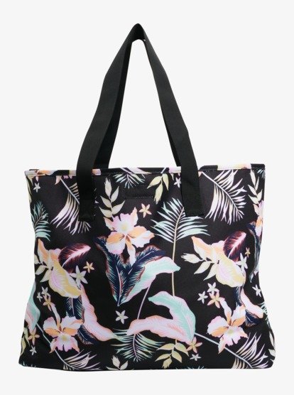 2 Wildflower Large Tote Bag Black ERJBT03234 Roxy