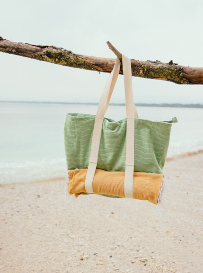 Green cheap beach bag