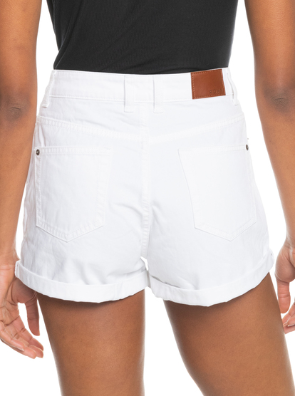 8 Authentic Summer White High 2022 - Calções de ganga para Mulheres jovens Branco ERJDS03285 Roxy