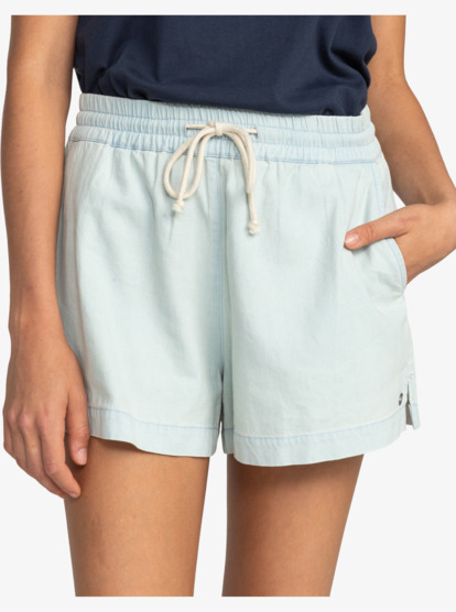 Elasticated denim sale shorts womens