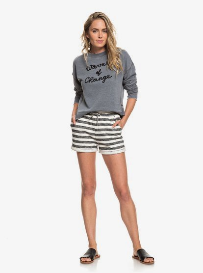 2 Trippin - Short de Felpa para Mujer Blanco ERJFB03203 Roxy