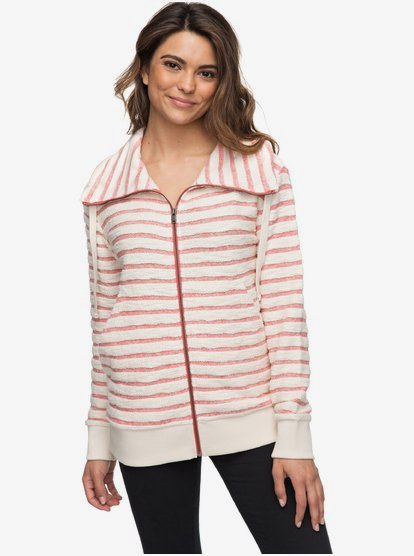 Lunar Patrol Sweatshirt Met Rits Voor Dames Pink Roxy roxy kopen in de aanbieding