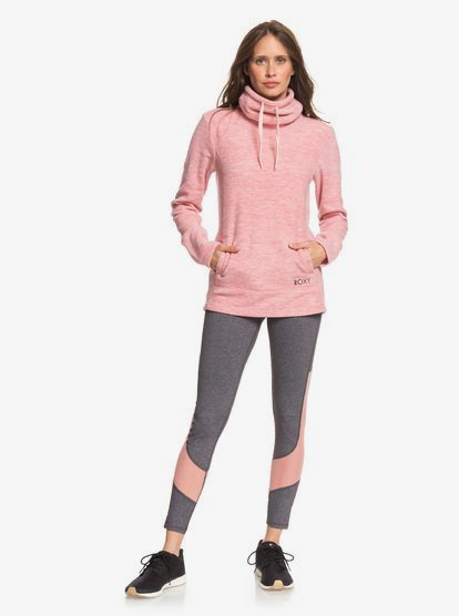 2 Snow Flakes Vibes - Funnel Neck Fleece for Women Pink ERJFT04058 Roxy