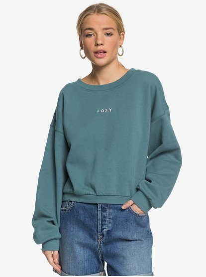 1 Sunset Session - Kürzer geschnittenes Sweatshirt für Frauen Blau ERJFT04158 Roxy