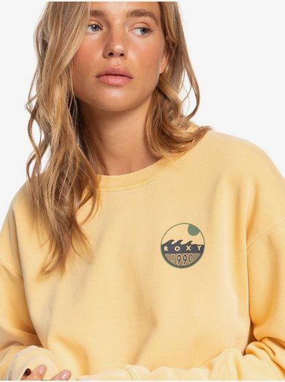 3 Radio Silence B - Cropped Sweatshirt for Women Yellow ERJFT04243 Roxy