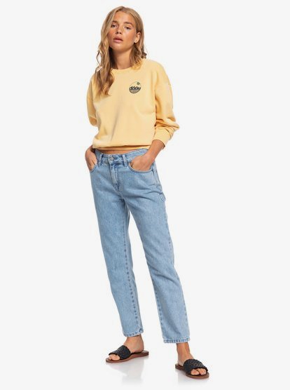 4 Radio Silence B - Cropped Sweatshirt for Women Yellow ERJFT04243 Roxy