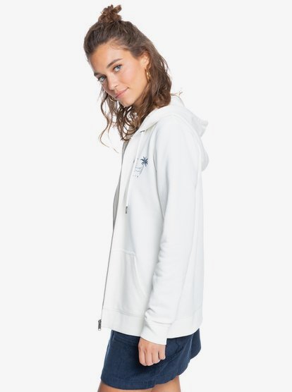 1 Day Breaks - Zip-Up Hoodie for Women White ERJFT04476 Roxy