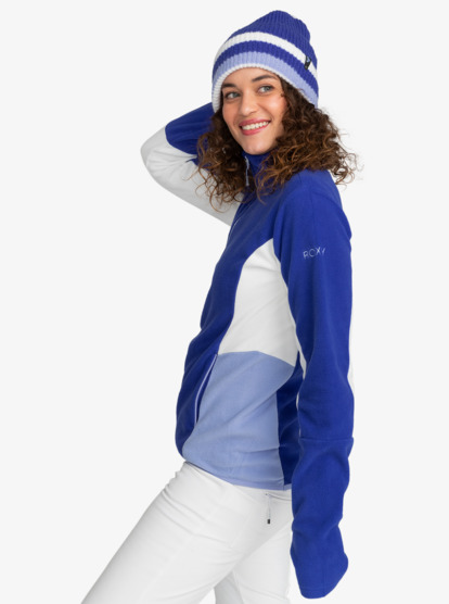 7 Sayna - Technical Half Zip Fleece for Women Purple ERJFT04719 Roxy