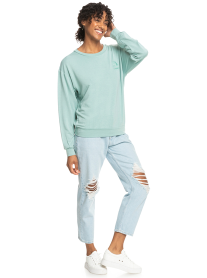 3 Surfing By Moonlight C - Cosy Lounge Top for Women Blue ERJFT04756 Roxy