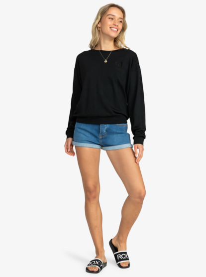 3 Surfing By Moonlight A - Cosy Lounge Top for Women  ERJFT04776 Roxy