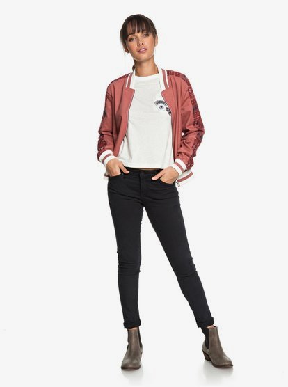 3 Free And Wild - Bomber jack voor Dames Pink ERJJK03261 Roxy