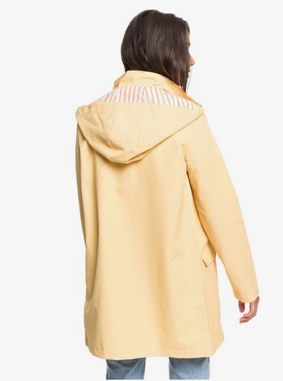 6 More Adventures - Manteau à capuche déperlant long pour Femme Jaune ERJJK03347 Roxy