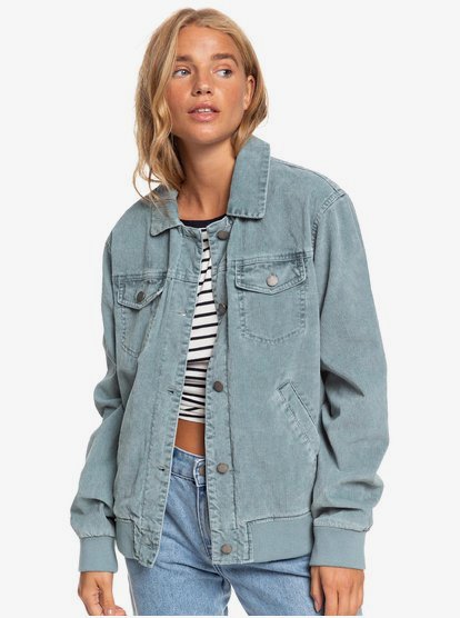 1 Desert Sands - Veste trucker en velours côtelé pour Femme  ERJJK03380 Roxy