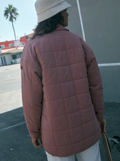 1 Womens Next Up Quilted Jacket Pink ERJJK03568 Roxy