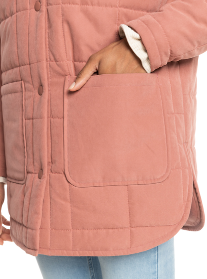 12 Womens Next Up Quilted Jacket Pink ERJJK03568 Roxy