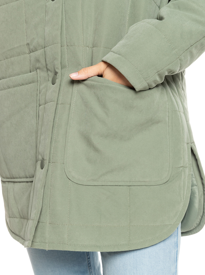 6 Next Up - Chaqueta Acolchada en Quilt para Mujer Verde ERJJK03582 Roxy