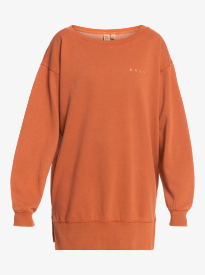 5 Meeting Up 2022 - Oversized Sweaterjurk voor Dames Brown ERJKD03409 Roxy