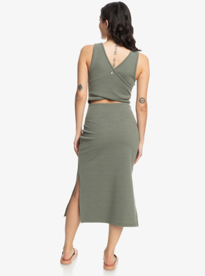 4 Good Keepsake - Vestido de Longitud Media para Mujer Verde ERJKD03442 Roxy