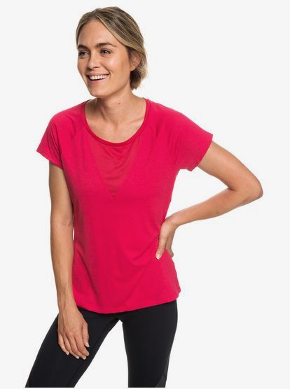 0 Chasing Sunset - Camiseta para Correr para Mujer Rosa ERJKT03508 Roxy