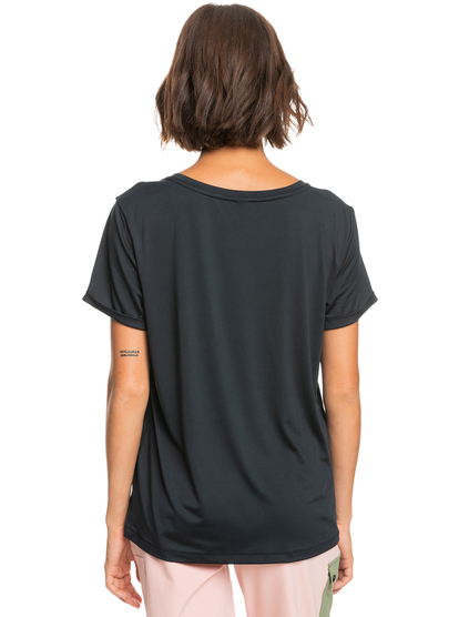 4 Sunday With A View - Work-out T-Shirt voor Dames Black ERJKT03922 Roxy