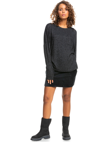 8 Casual Vibe Crew - Long Sleeve T-Shirt for Women  ERJKT03948 Roxy