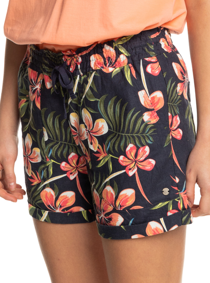 1 Another Kiss Printed - Beach Shorts for Women Blue ERJNS03430 Roxy