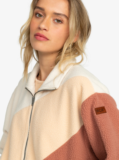 2 Count The Reasons - Fleece met Rits voor Dames Beige ERJPF03149 Roxy