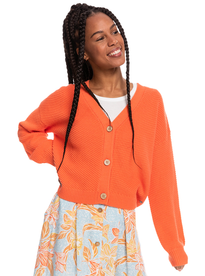 zara pink and orange cardigan