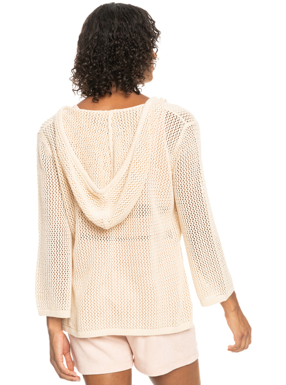 10 After Beach Break - Poncho met Capuchon voor Dames Beige ERJSW03556 Roxy