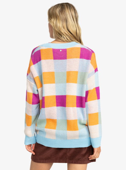 13 Small Slow Check - Cardigan for Women Blue ERJSW03578 Roxy