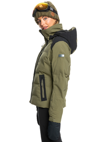 Olive green cheap snow jacket