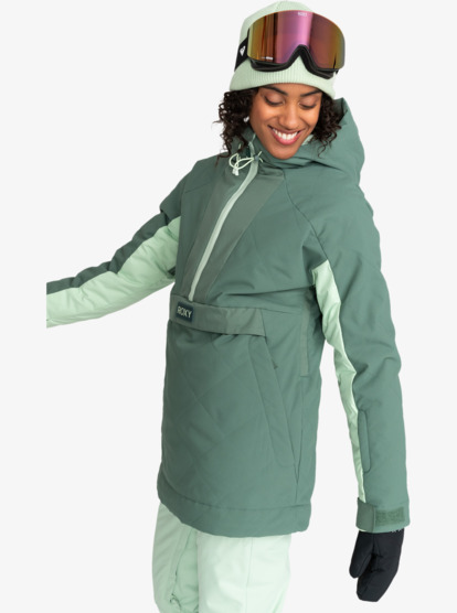 7 Womens Radiant Lines Overhead Technical Snow Jacket Blue ERJTJ03426 Roxy