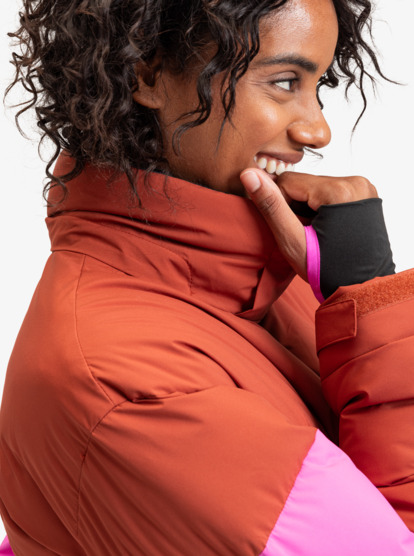 10 ROWLEY x ROXY Block Puffer - Technisch Snowjack voor Dames Red ERJTJ03442 Roxy