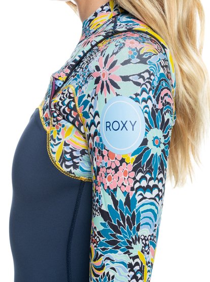 4/3mm Marine Bloom - Front Zip Wetsuit for Women | Roxy