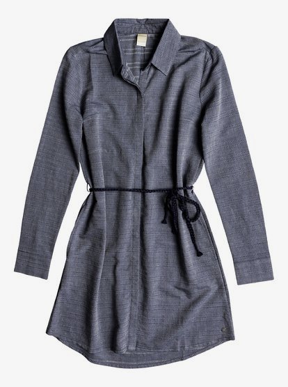 Crazy Whisper Blouse Jurk Met Lange Mouwen Voor Dames Blue Roxy roxy kopen in de aanbieding