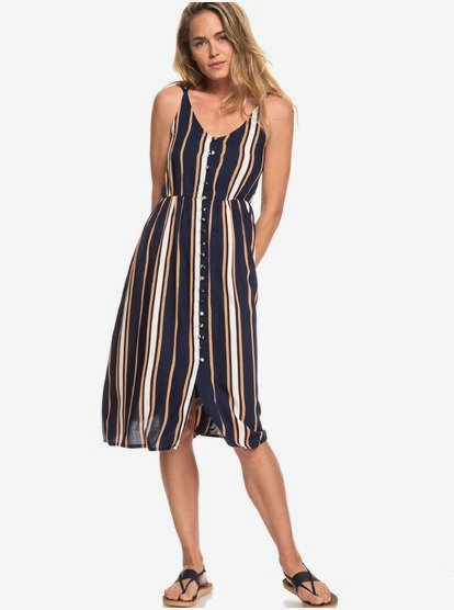 0 Sunset Beauty - Robe midi à bretelles pour Femme Bleu ERJWD03313 Roxy