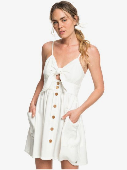 Under The Cali Sun Skaterjurkje Met Striksluiting Voor Dames White Roxy roxy kopen in de aanbieding