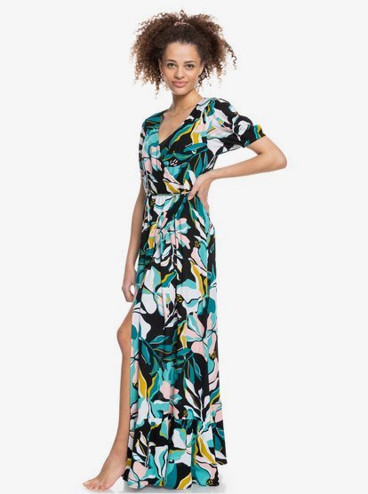 4 Slow Down Time - Maxi vestito da Donna Black ERJWD03591 Roxy