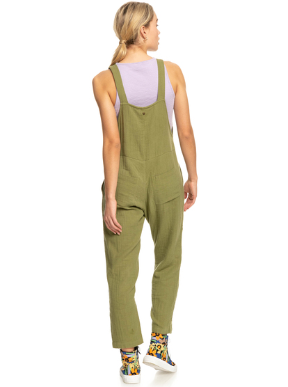 12 Beachside Love - Enkellange Jumpsuit met Bandjes voor Dames Green ERJWD03698 Roxy