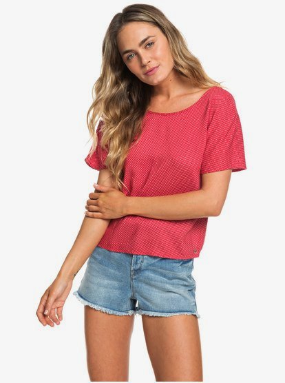 New York Energy Top Met Korte Mouwen Voor Dames Red Roxy roxy kopen in de aanbieding