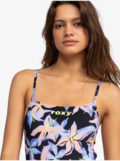 2 ROXY Active - Cross Back One-Piece Swimsuit for Women Black ERJX103631 Roxy