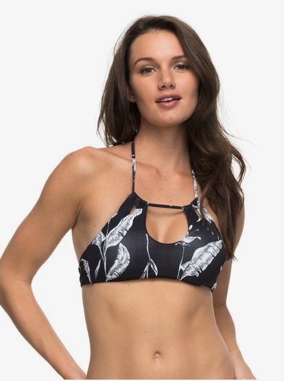 Strappy Love Korte Bikinitop Voor Dames Black Roxy roxy kopen in de aanbieding